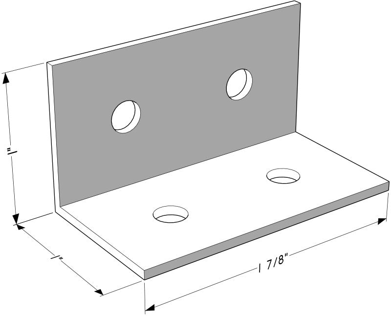 1" x 1" x 2"L Angle (Capri) Clip - for 2" Framing