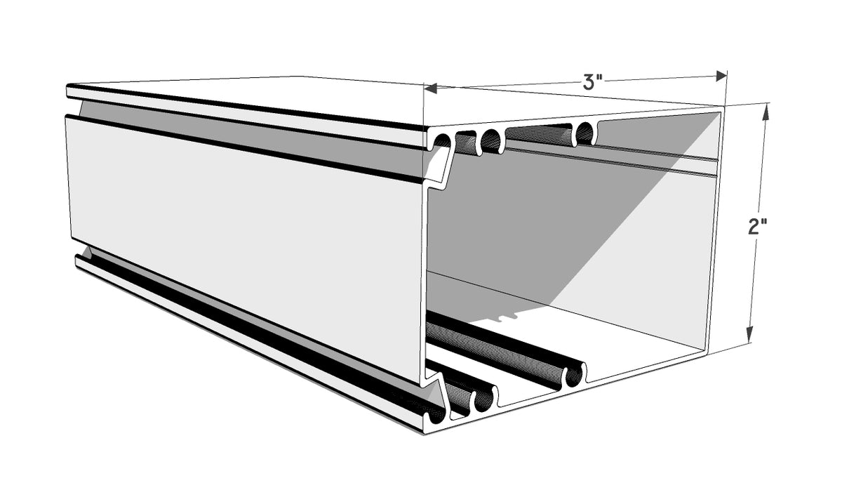 2 x 3 x .045 Side Post Flat Spline