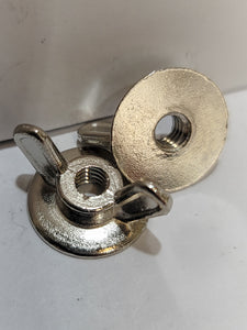 Washered Wingnut - Nickel Plated
